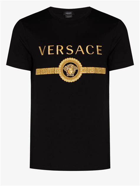 versace logo shirt mens|Versace graphic tee.